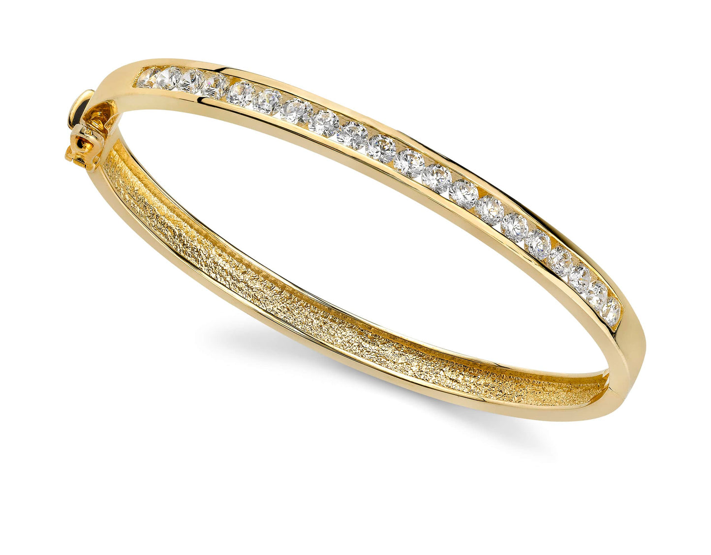 Channel Set Diamond Bangle