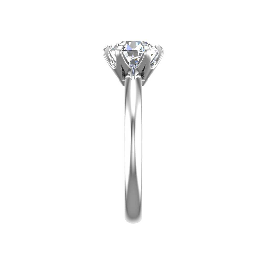 Six Prong Solitaire Engagement Ring-Round