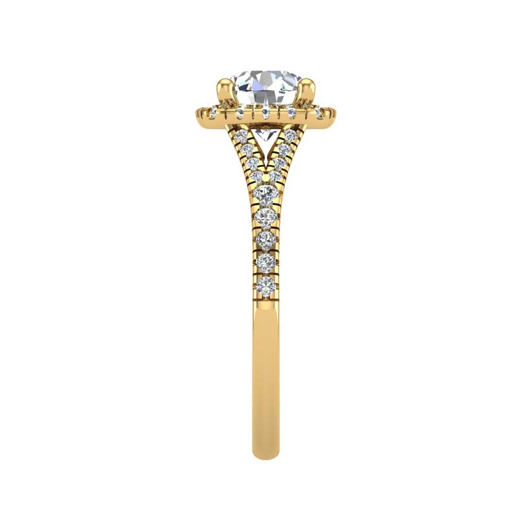 Basilia Engagement Ring – Split Shank Halo Design