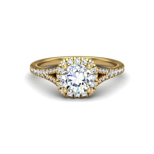 Basilia Engagement Ring – Split Shank Halo Design