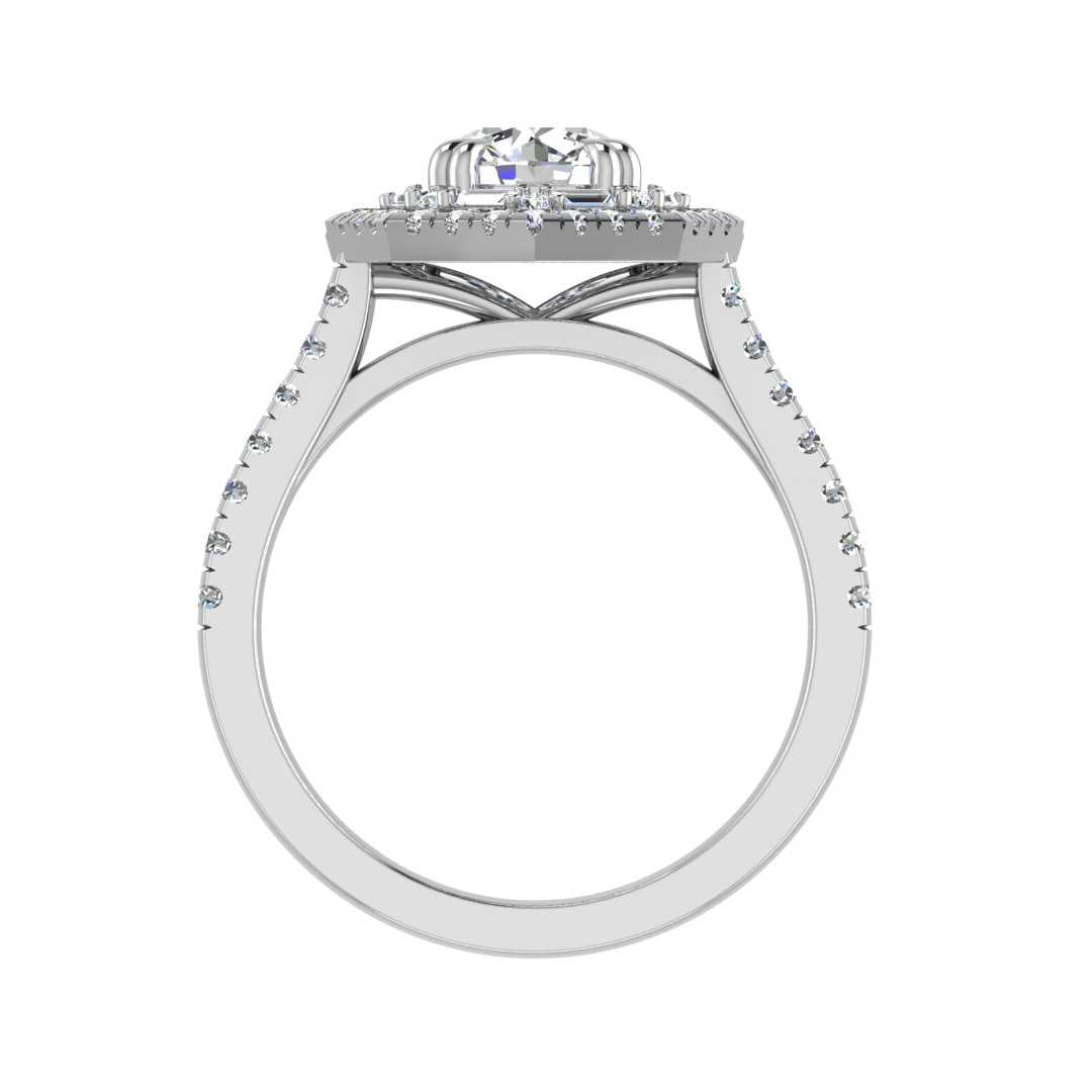 BLAZING HALO ENGAGEMENT RING-RD