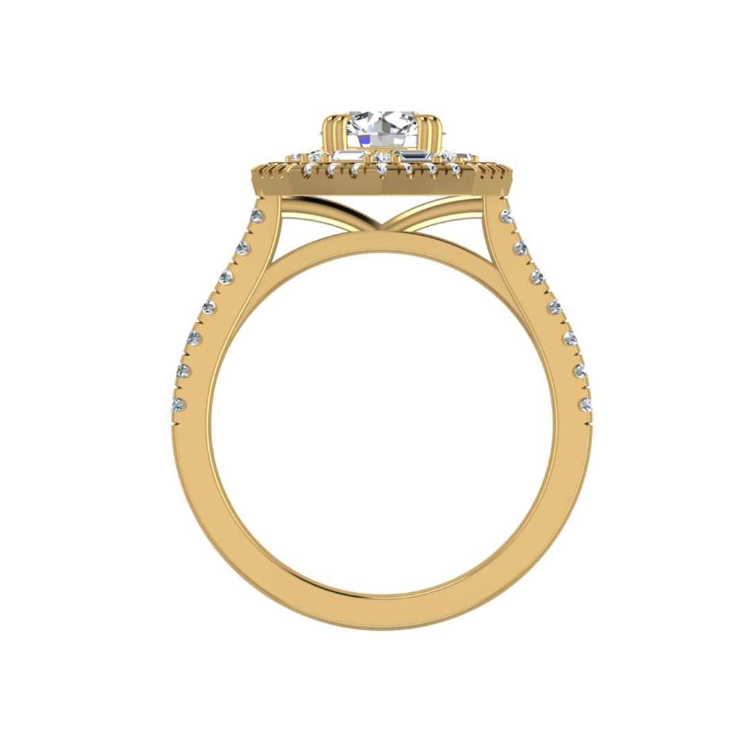BLAZING HALO ENGAGEMENT RING-RD