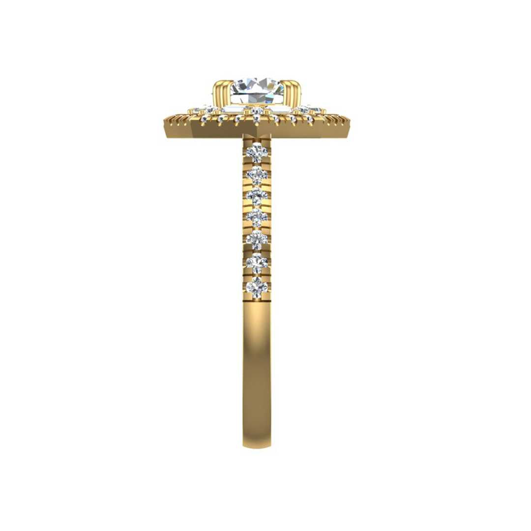 BLAZING HALO ENGAGEMENT RING-RD