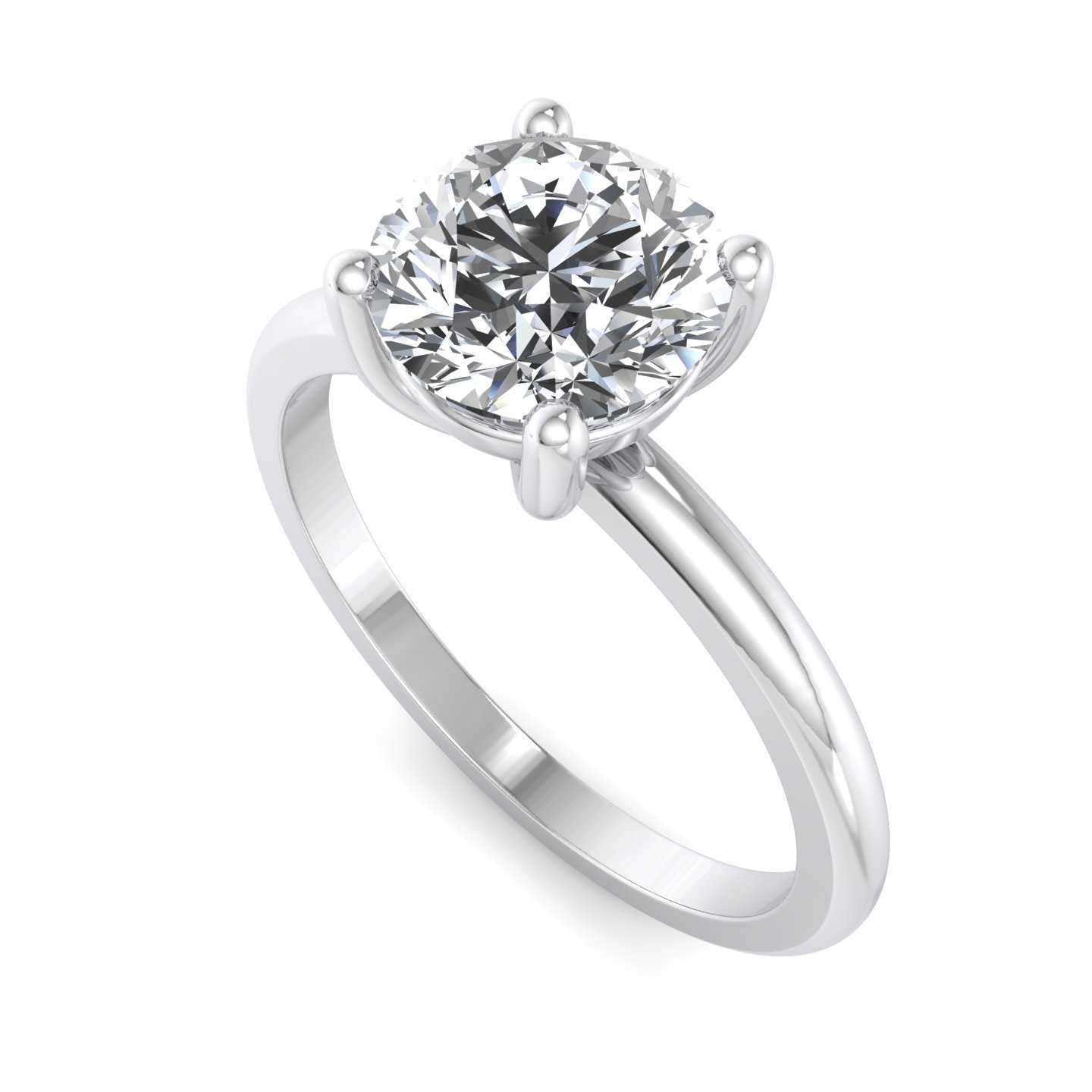 Solitaire Engagement Ring-Round