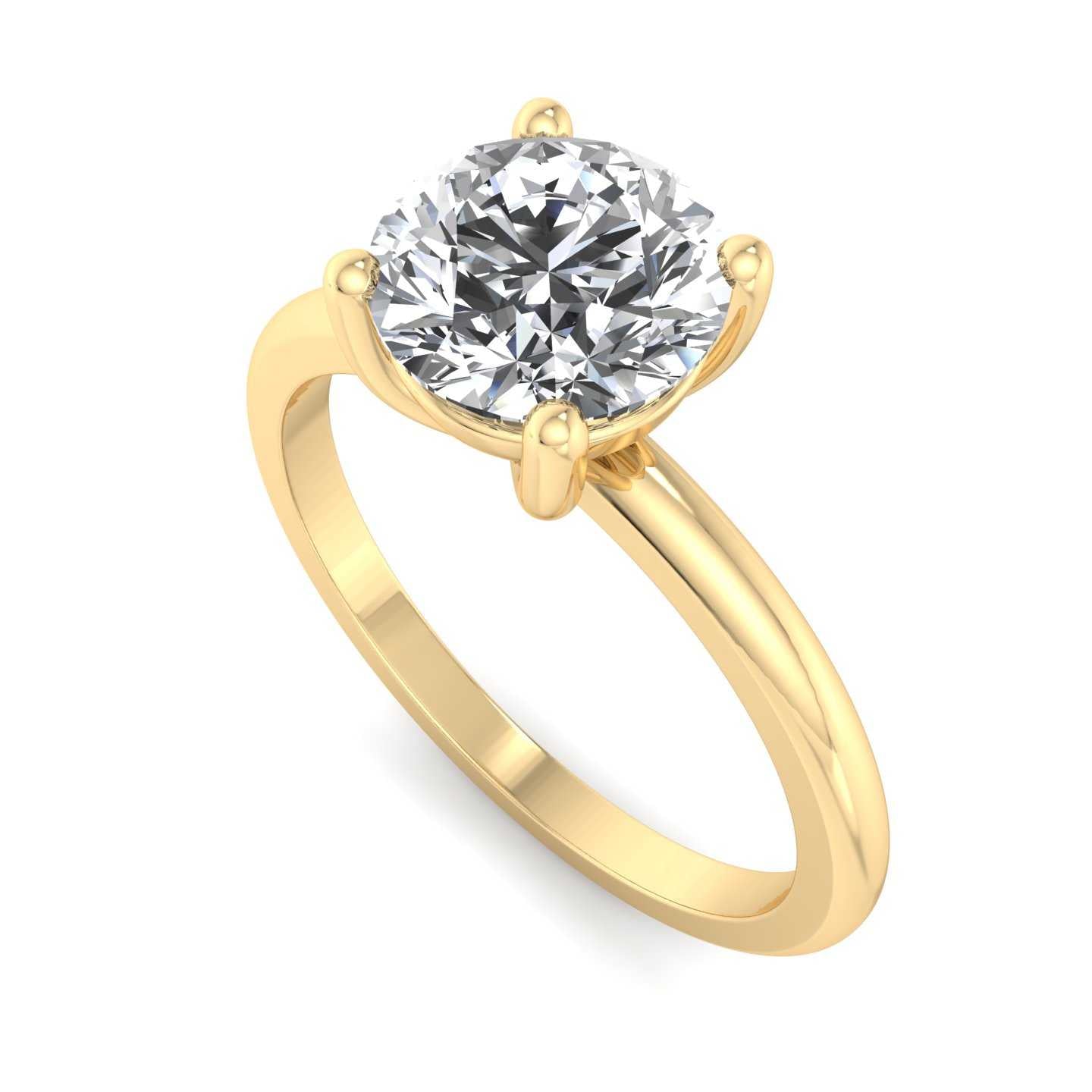 Solitaire Engagement Ring-Round