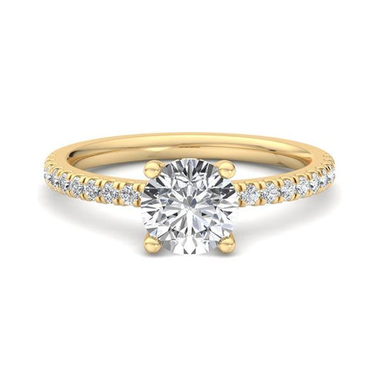 Hidden Halo Blazing Engagement Ring-Round