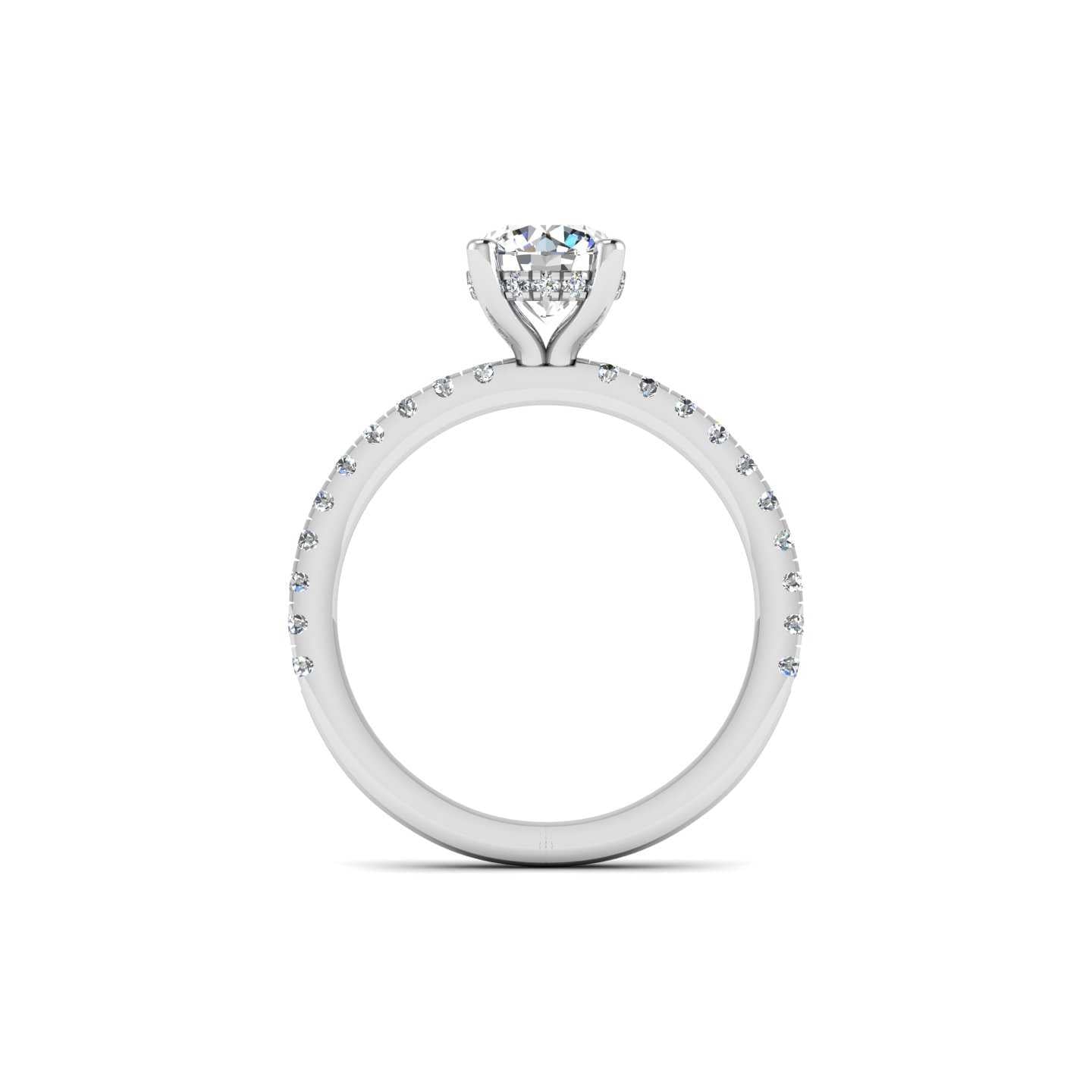 HIDDEN HALO ENGAGEMENT RING-ROUND