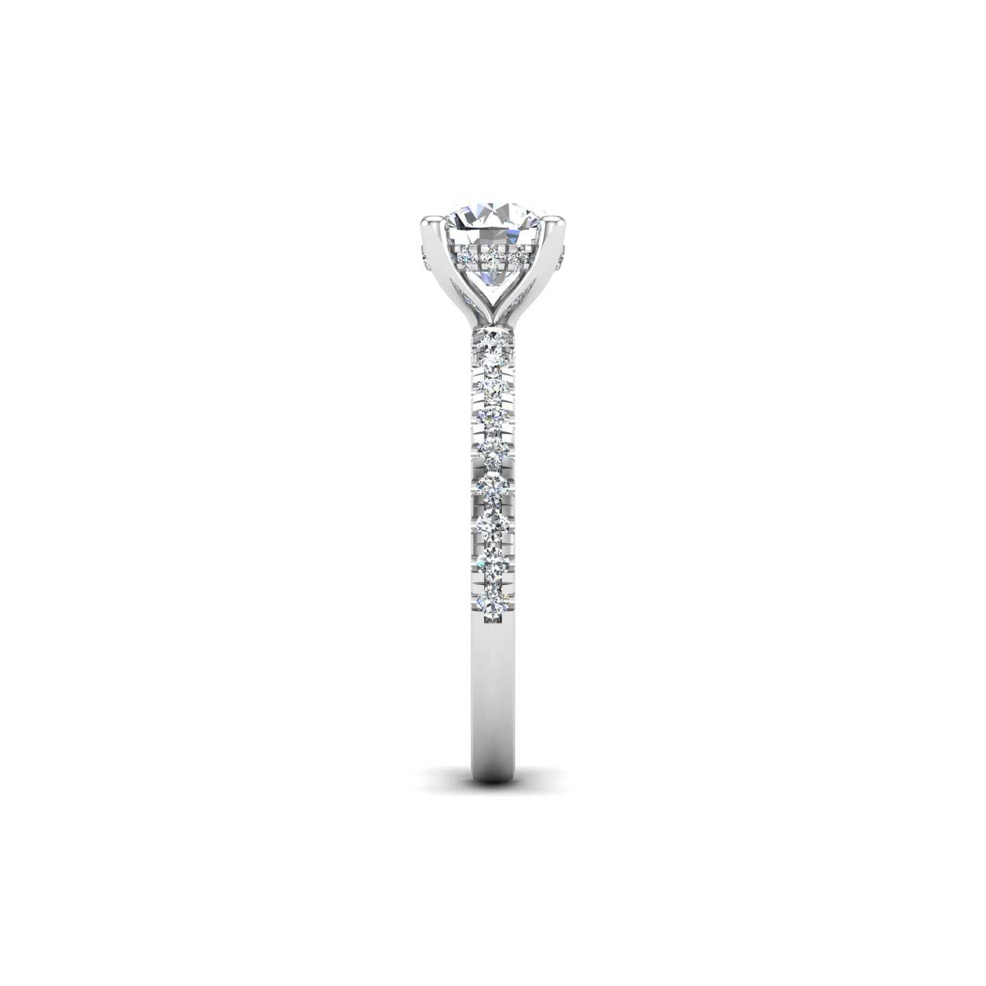 HIDDEN HALO ENGAGEMENT RING-ROUND