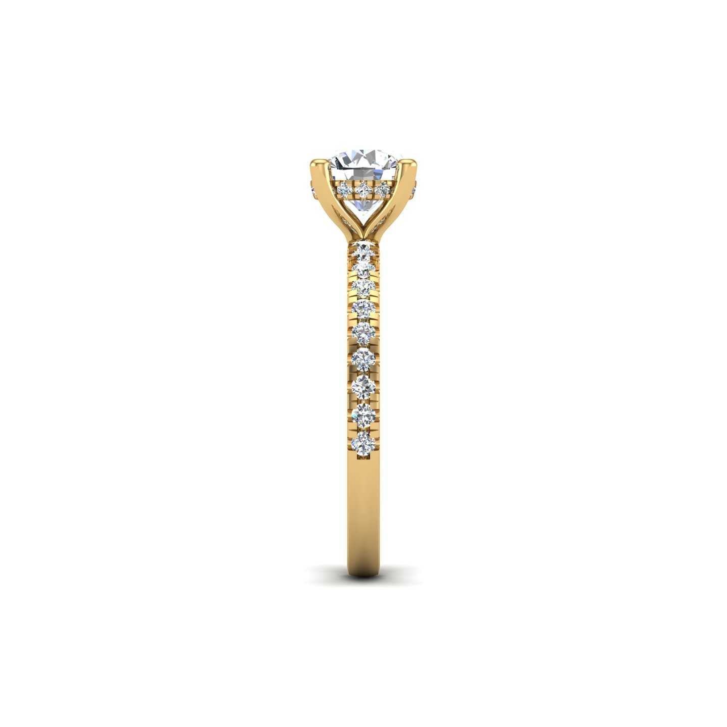 HIDDEN HALO ENGAGEMENT RING-ROUND