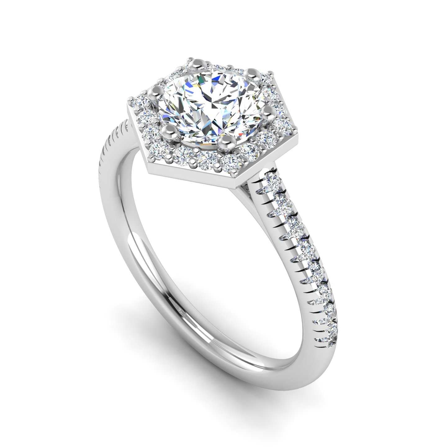 Clara Engagement Ring – Halo Diamond Elegance