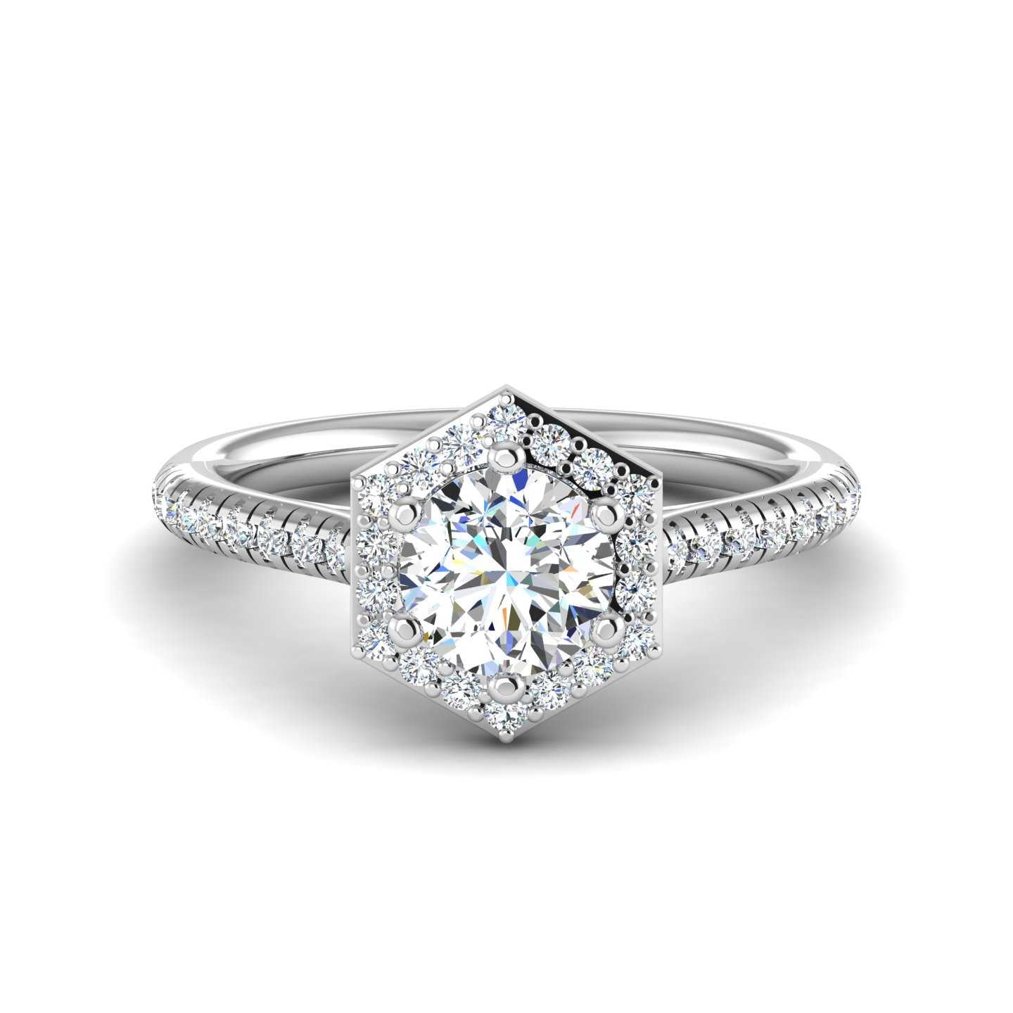 Clara Engagement Ring – Halo Diamond Elegance