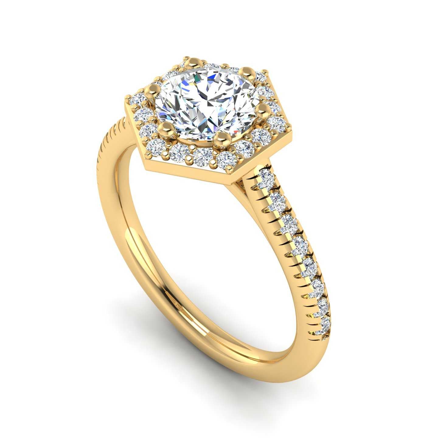 Clara Engagement Ring – Halo Diamond Elegance