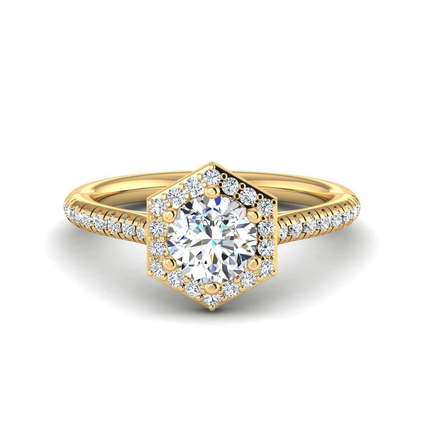 Clara Engagement Ring – Halo Diamond Elegance