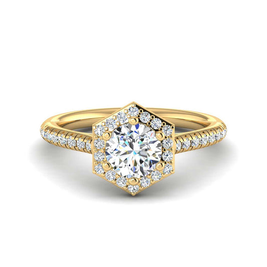 Clara Engagement Ring – Halo Diamond Elegance