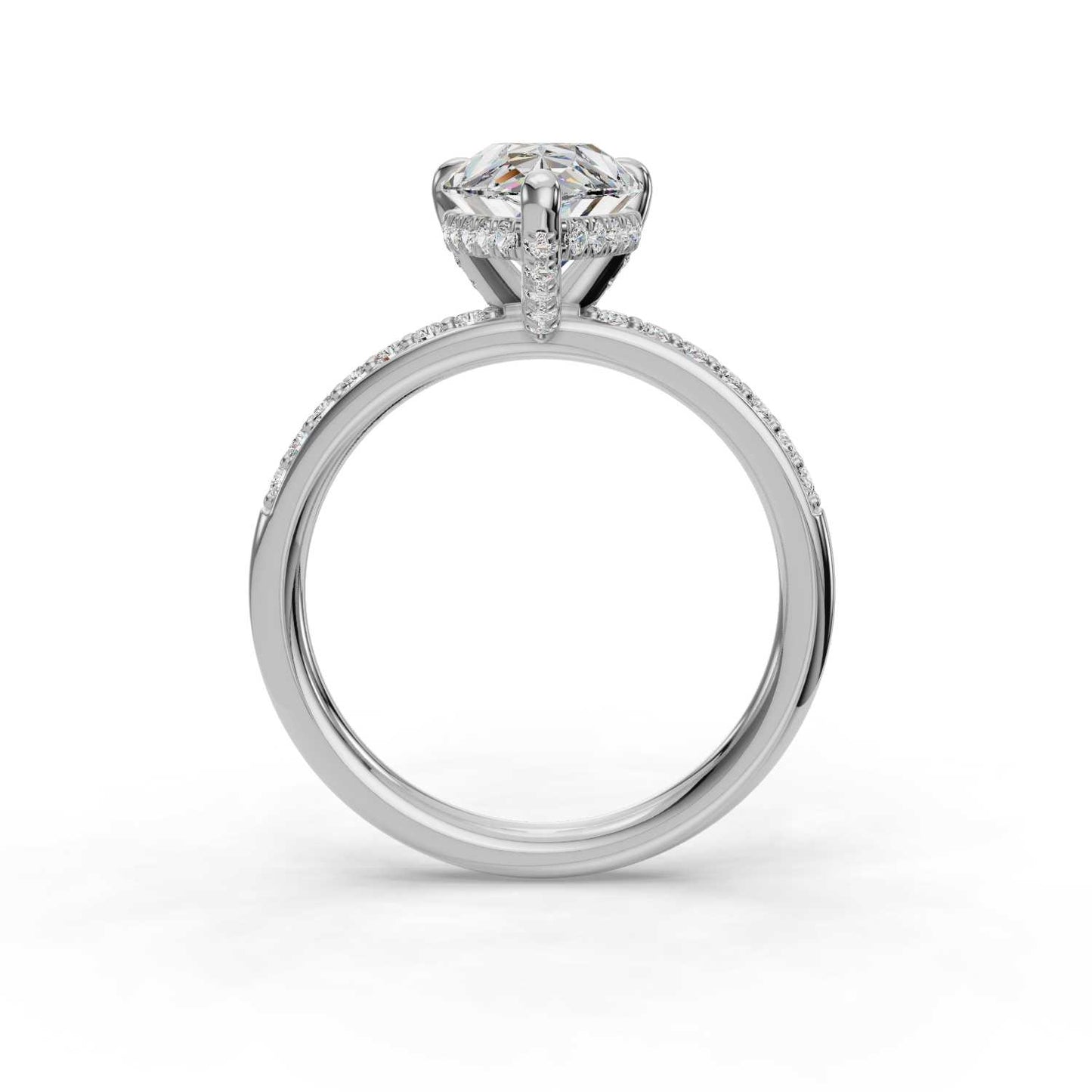 BIRNE HALO ENGAGEMENT RING-PEAR