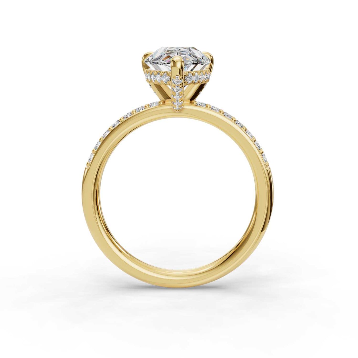 BIRNE HALO ENGAGEMENT RING-PEAR