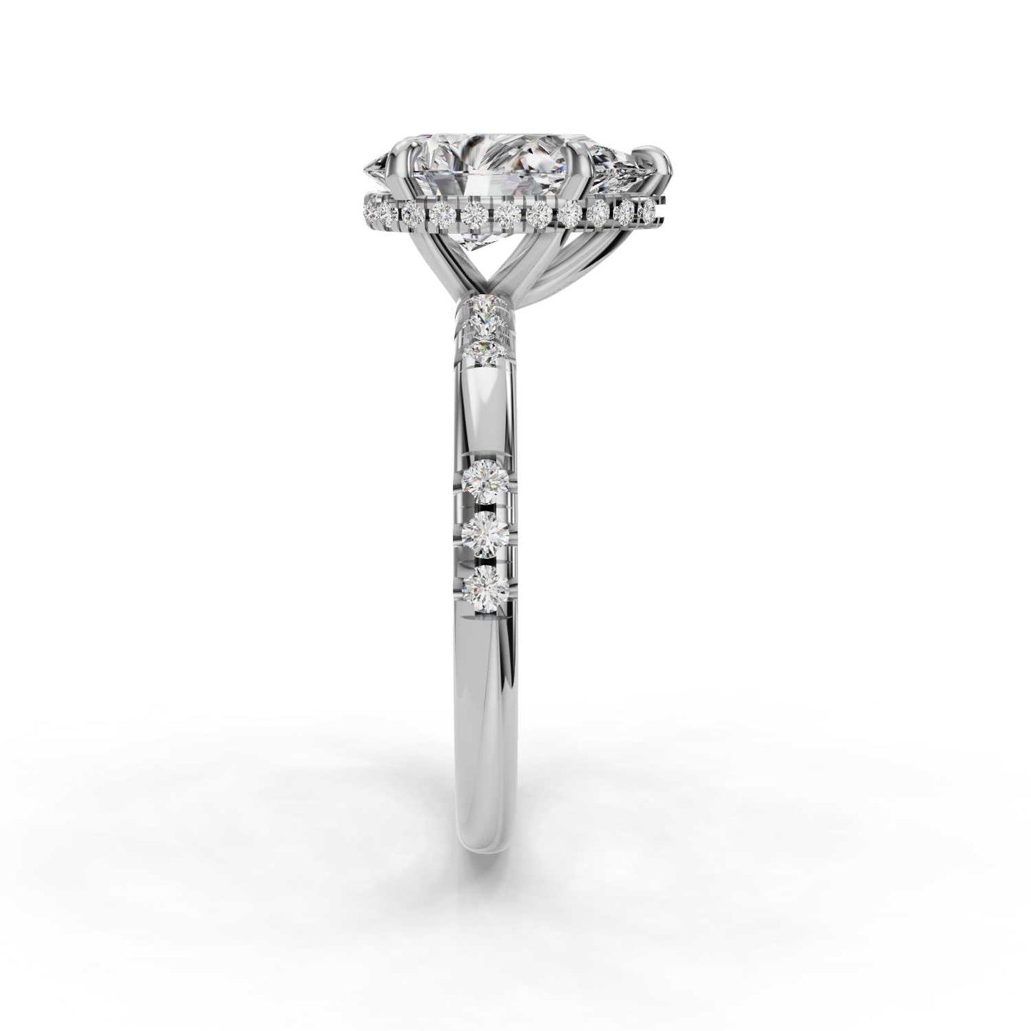 PHOENIX PEAR HALO ENGAGEMENT RING