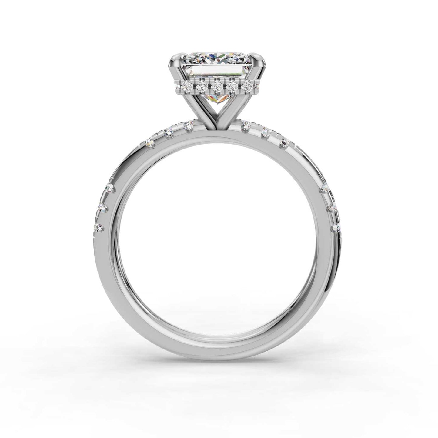 Phoenix Princess Halo Engagement Ring