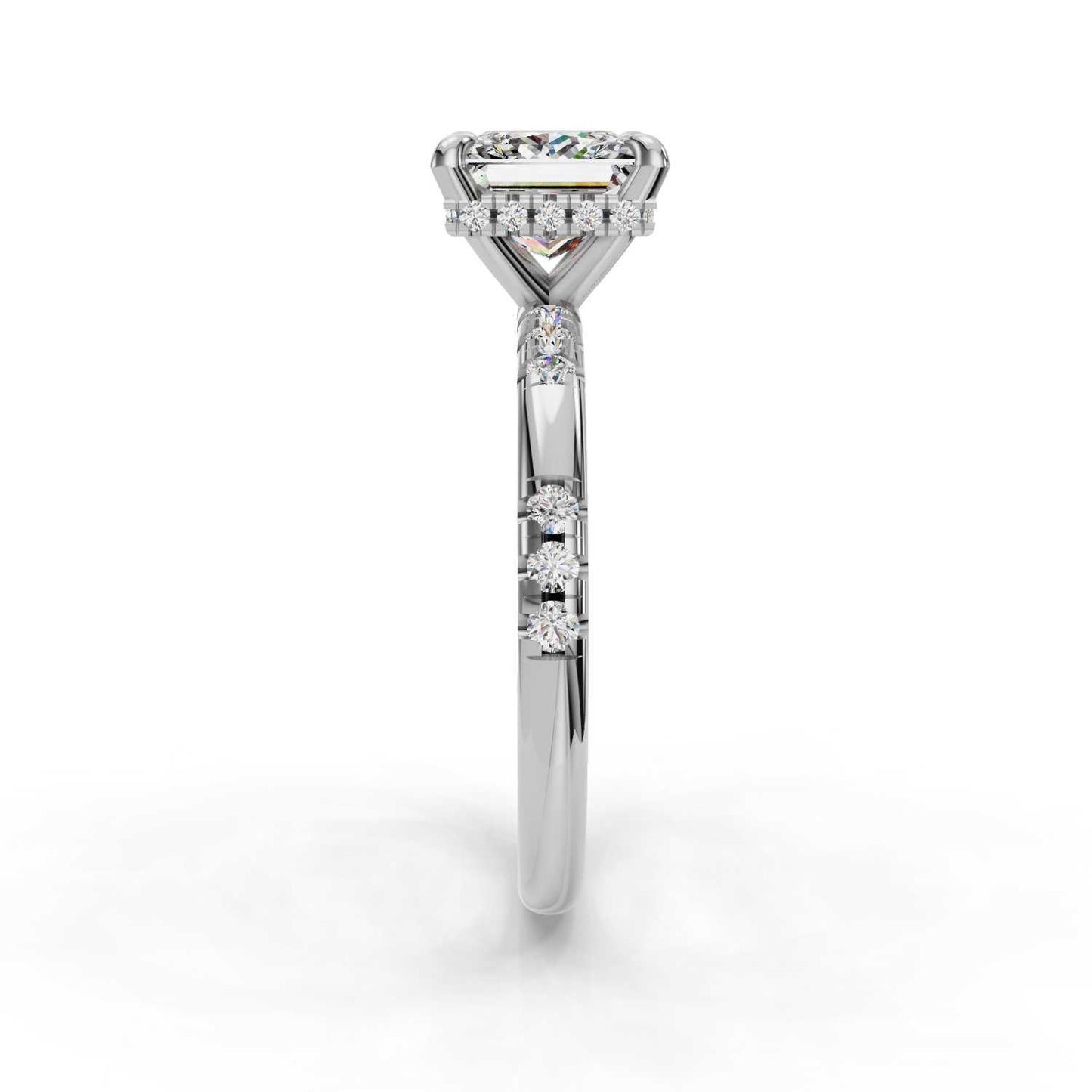 Phoenix Princess Halo Engagement Ring