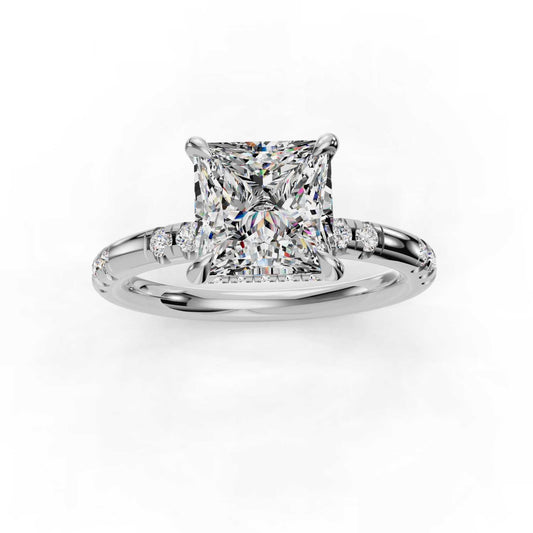 Phoenix Princess Halo Engagement Ring