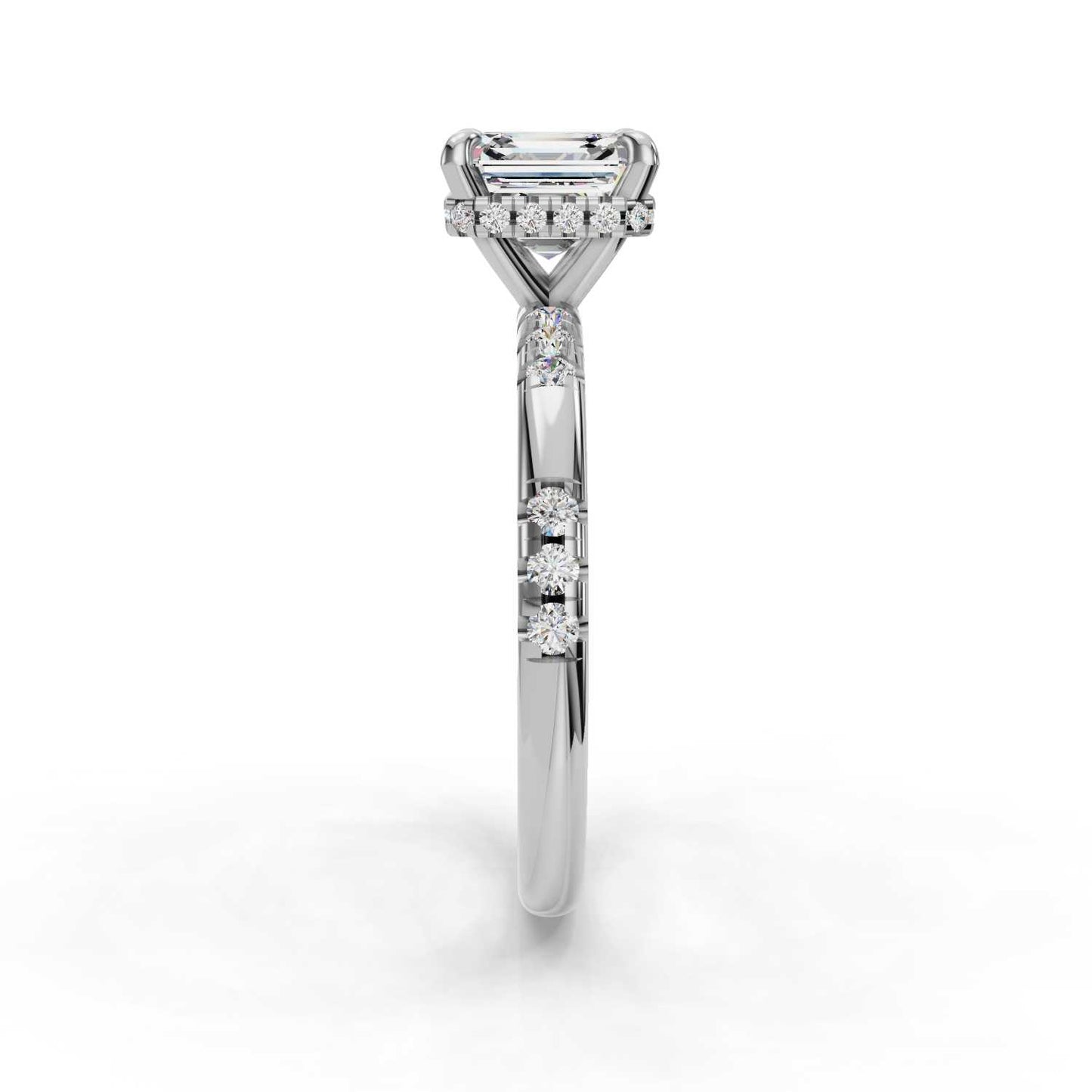 PHOENIX ASSCHER HALO ENGAGEMENT RING