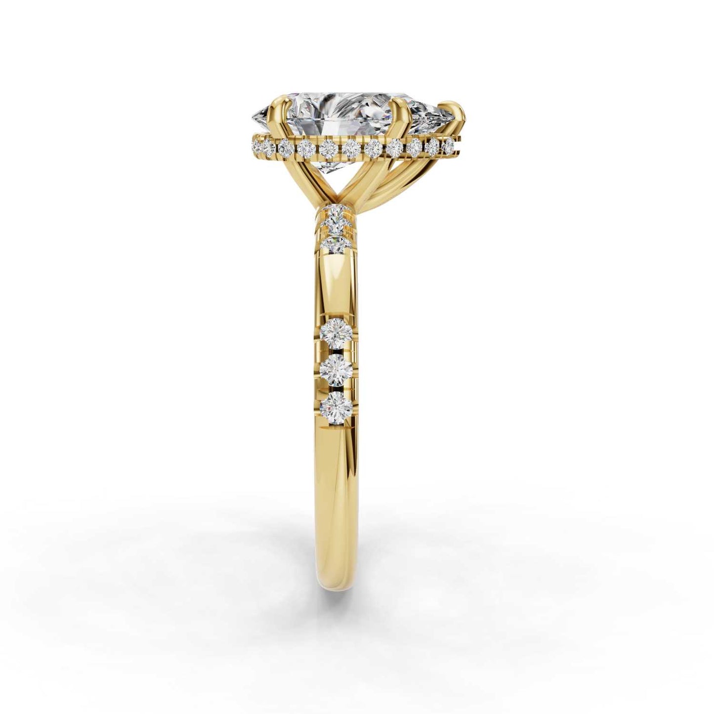 PHOENIX PEAR HALO ENGAGEMENT RING