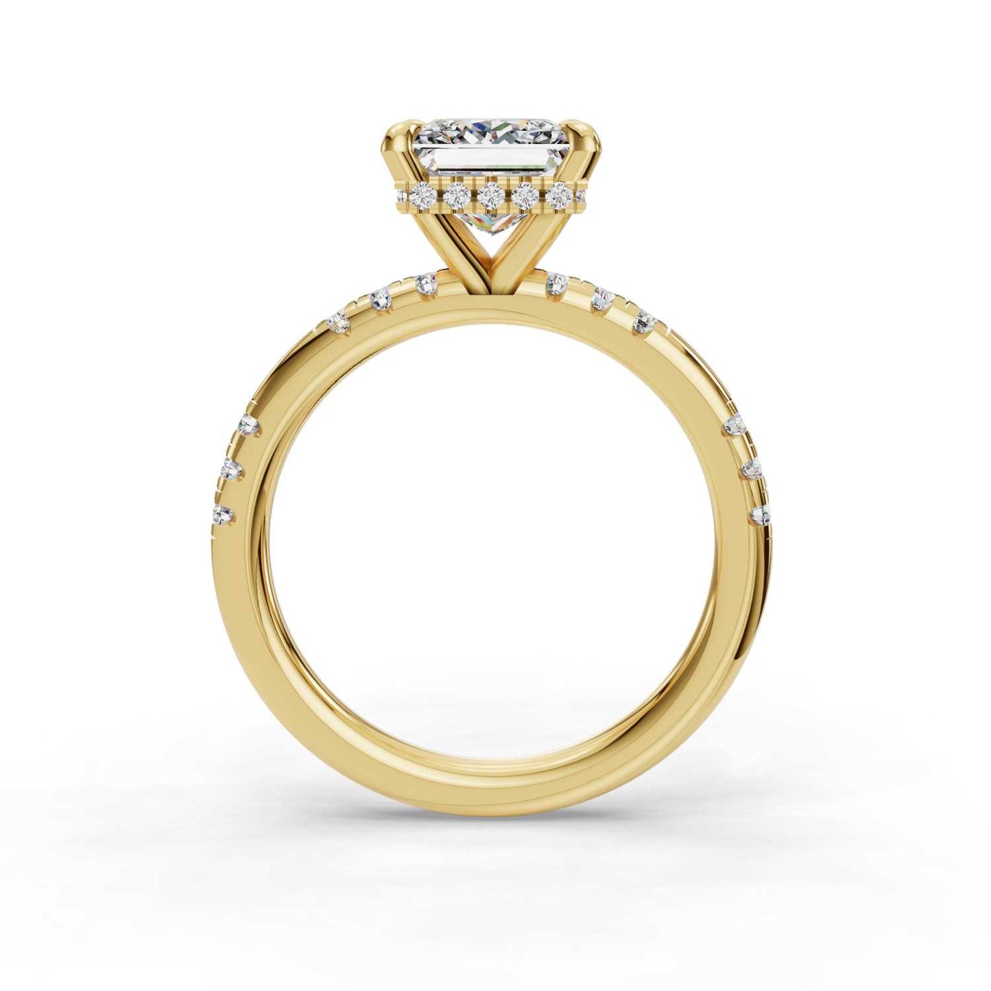 Phoenix Princess Halo Engagement Ring