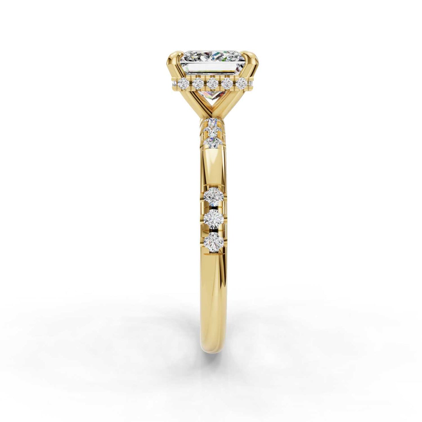 Phoenix Princess Halo Engagement Ring