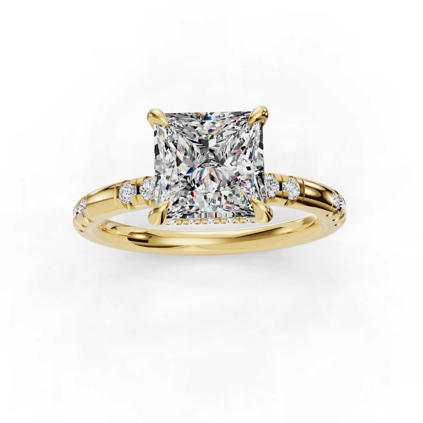 Phoenix Princess Halo Engagement Ring
