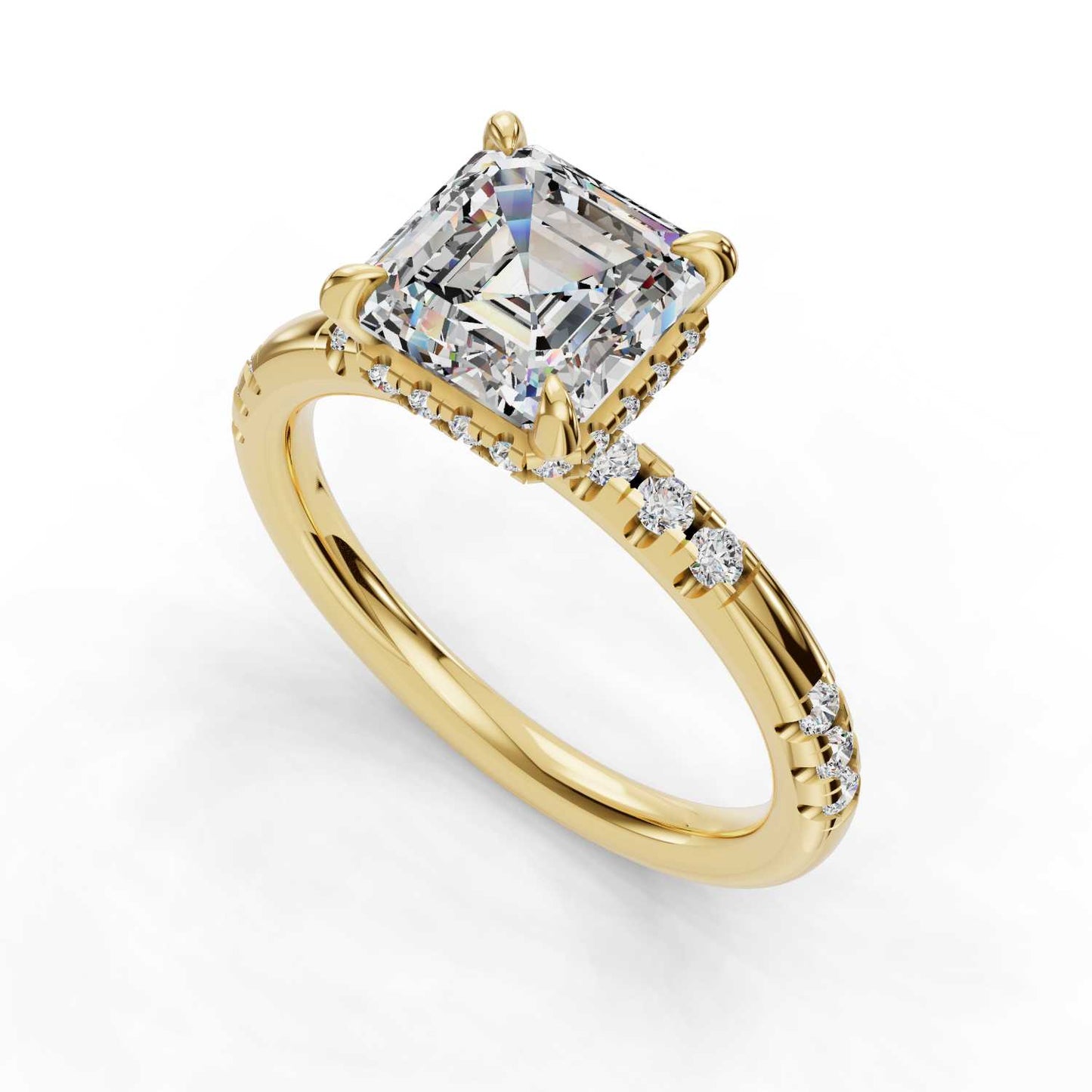 PHOENIX ASSCHER HALO ENGAGEMENT RING