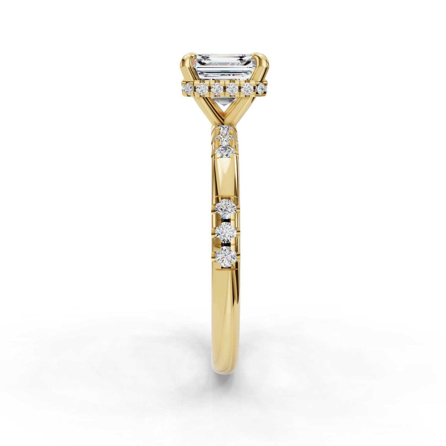 PHOENIX ASSCHER HALO ENGAGEMENT RING
