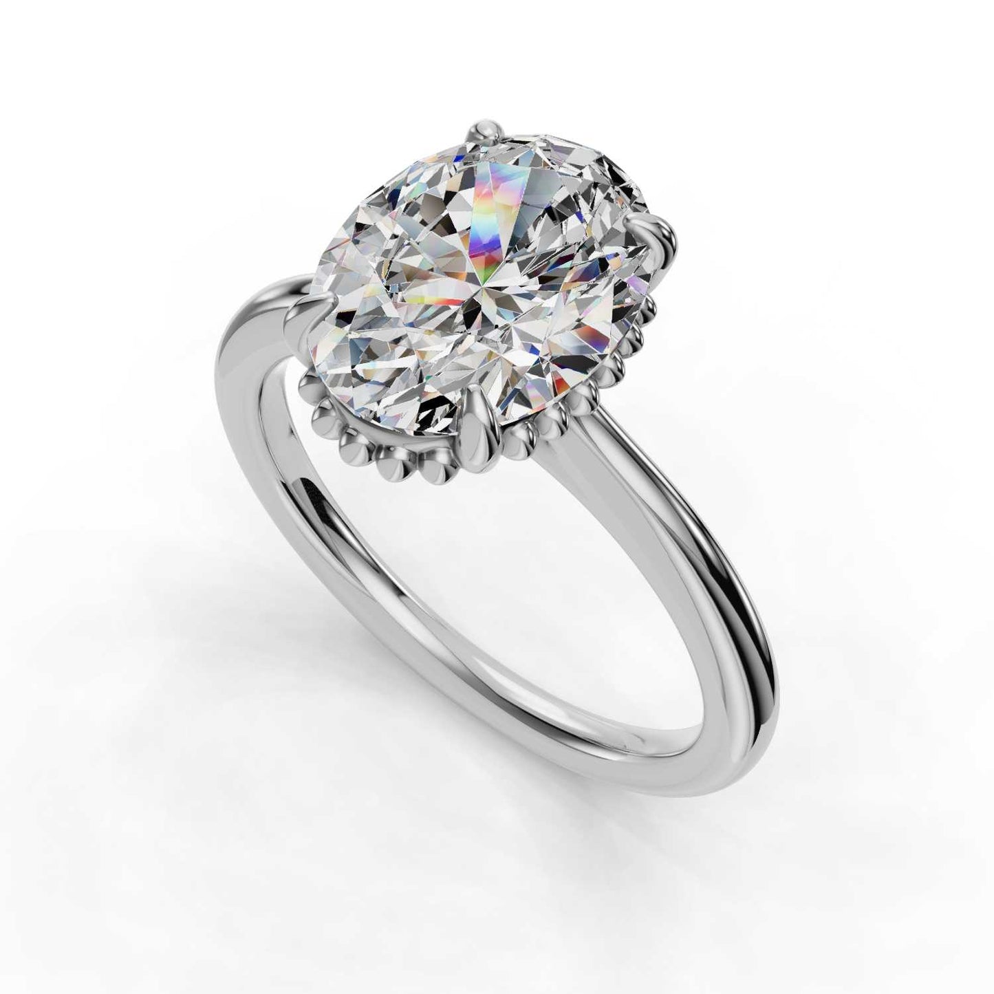 Tejas Oval Solitaire Engagement Ring