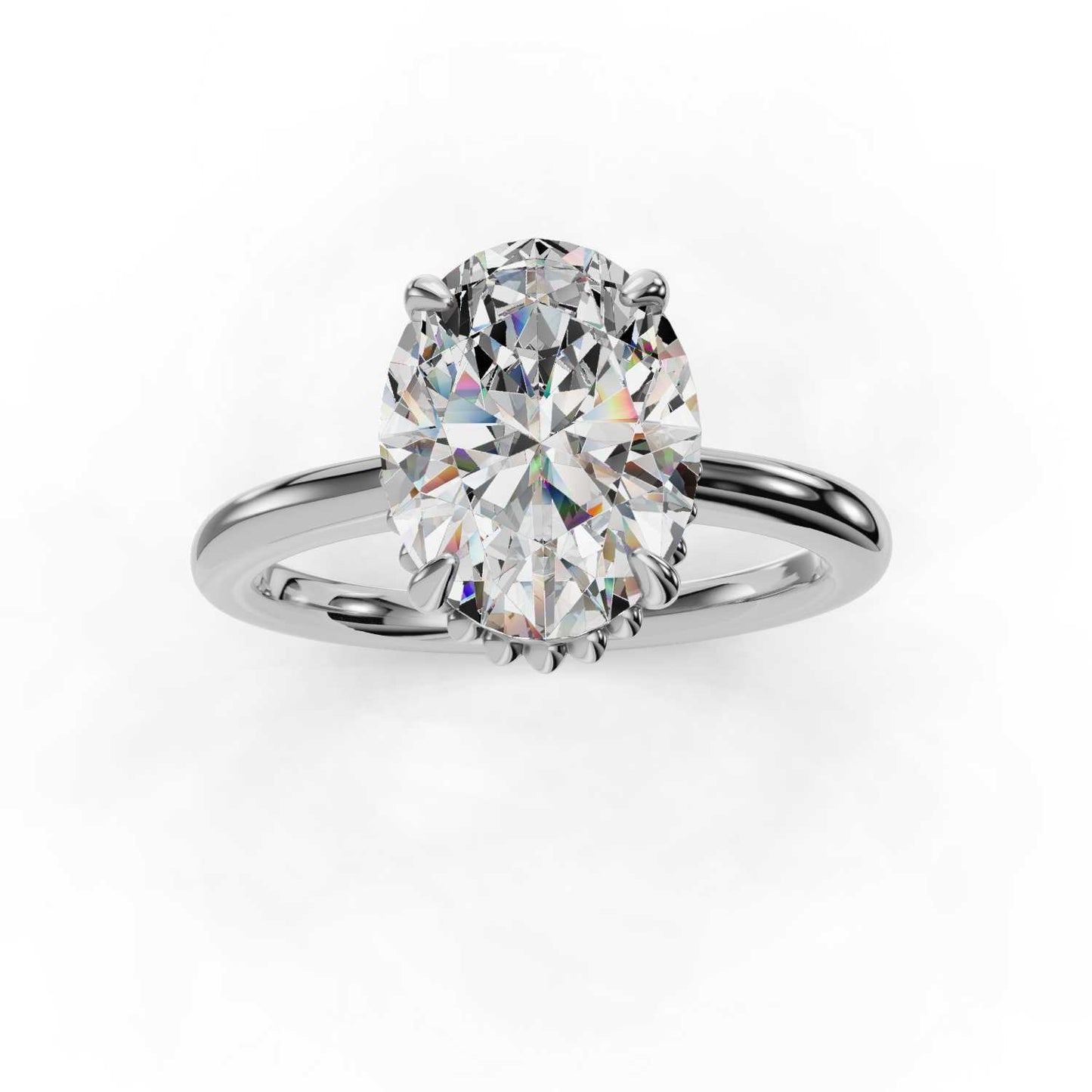 Tejas Oval Solitaire Engagement Ring