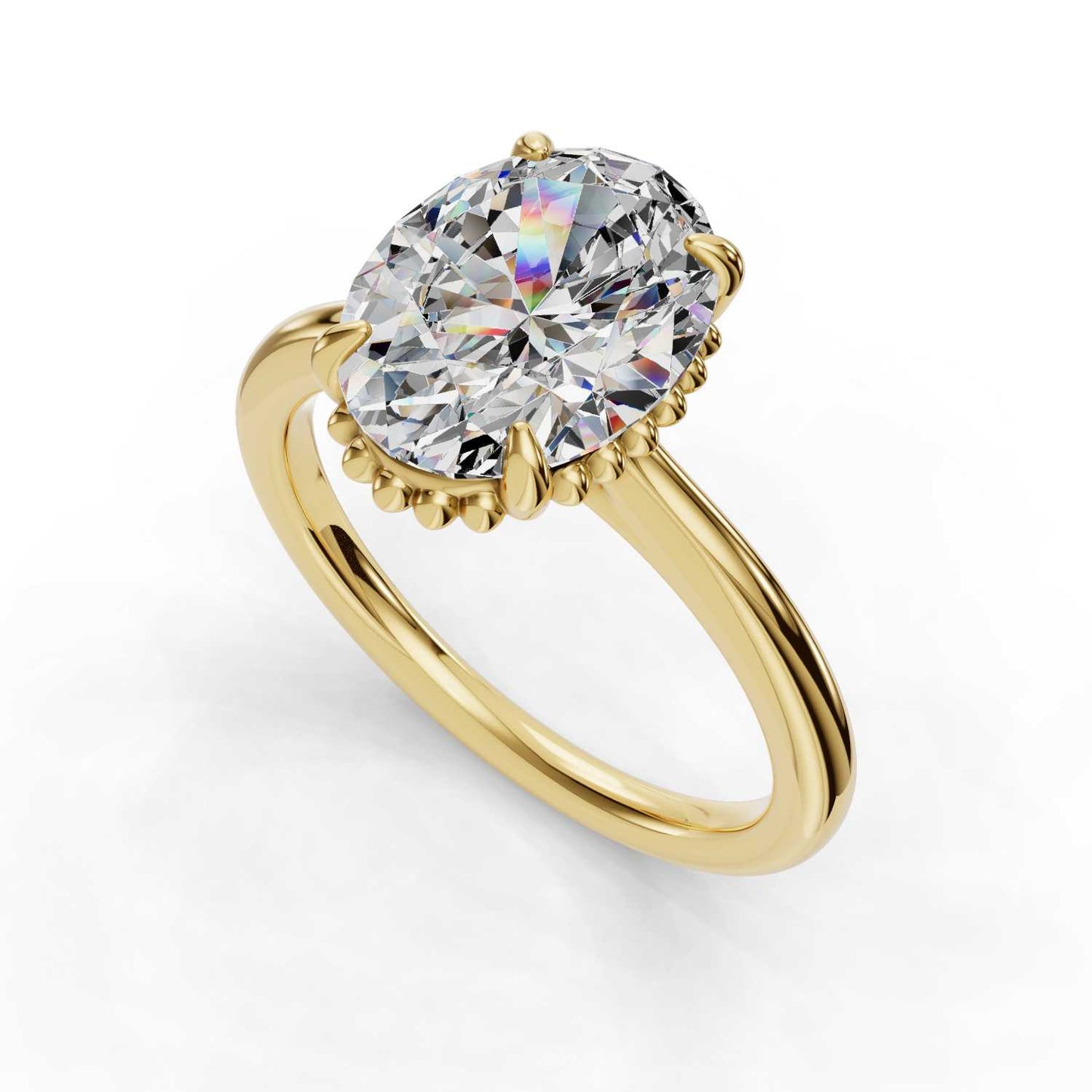Tejas Oval Solitaire Engagement Ring