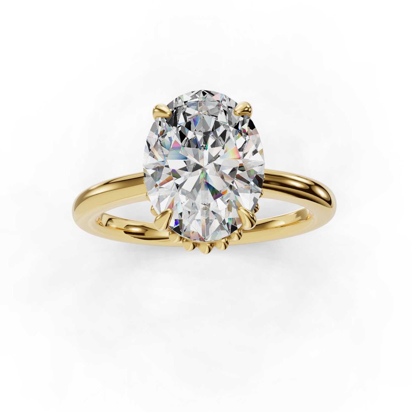 Tejas Oval Solitaire Engagement Ring