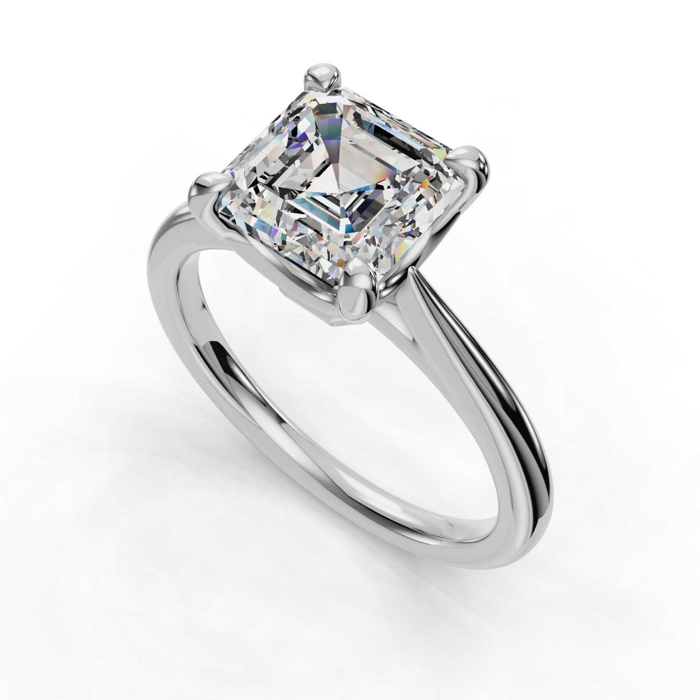 TEJAS ASSCHER SOLITAIRE RING