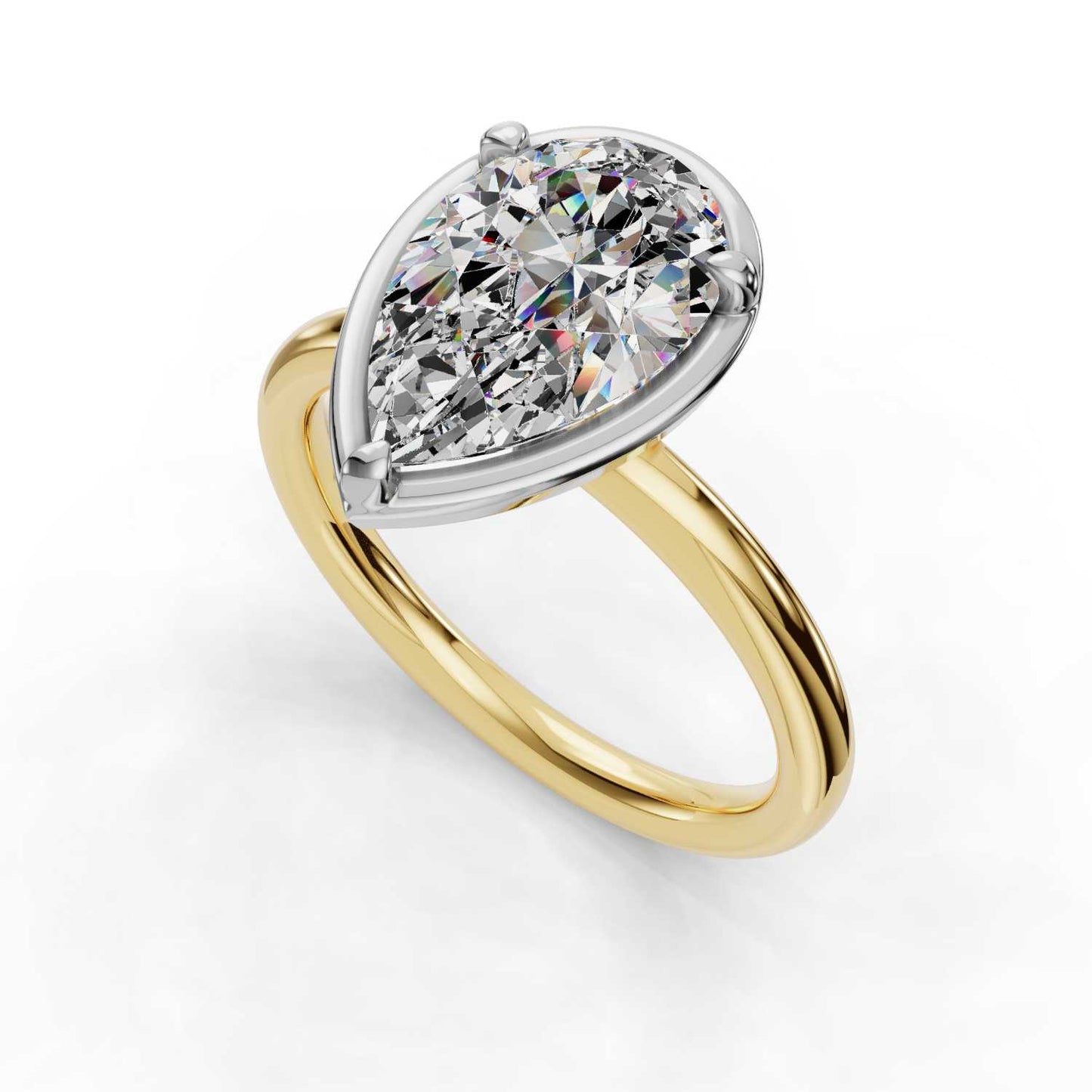 Amelia Pear Solitaire Engagement Ring