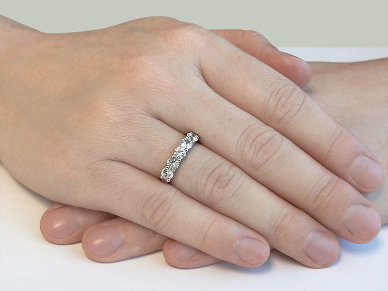 Classic Brilliant Five Stone Anniversary Ring
