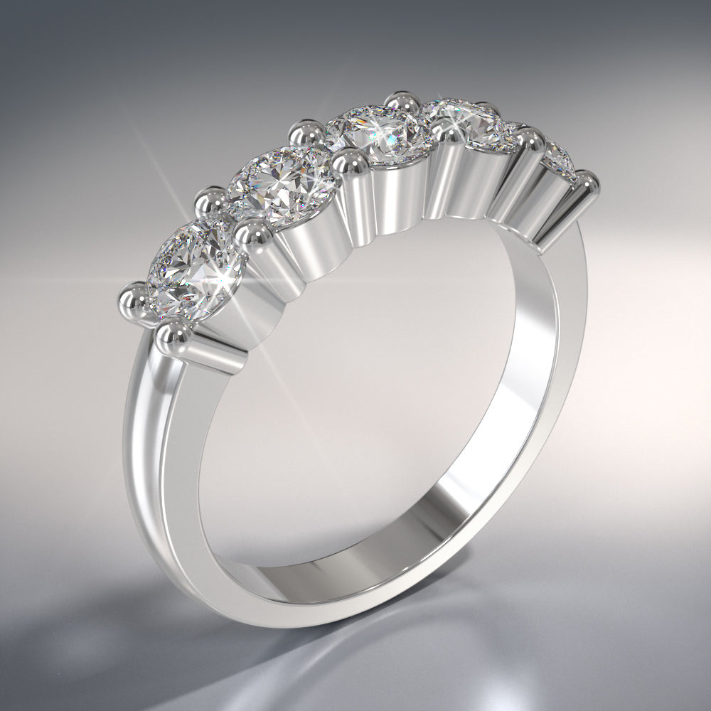 Classic Brilliant Five Stone Anniversary Ring