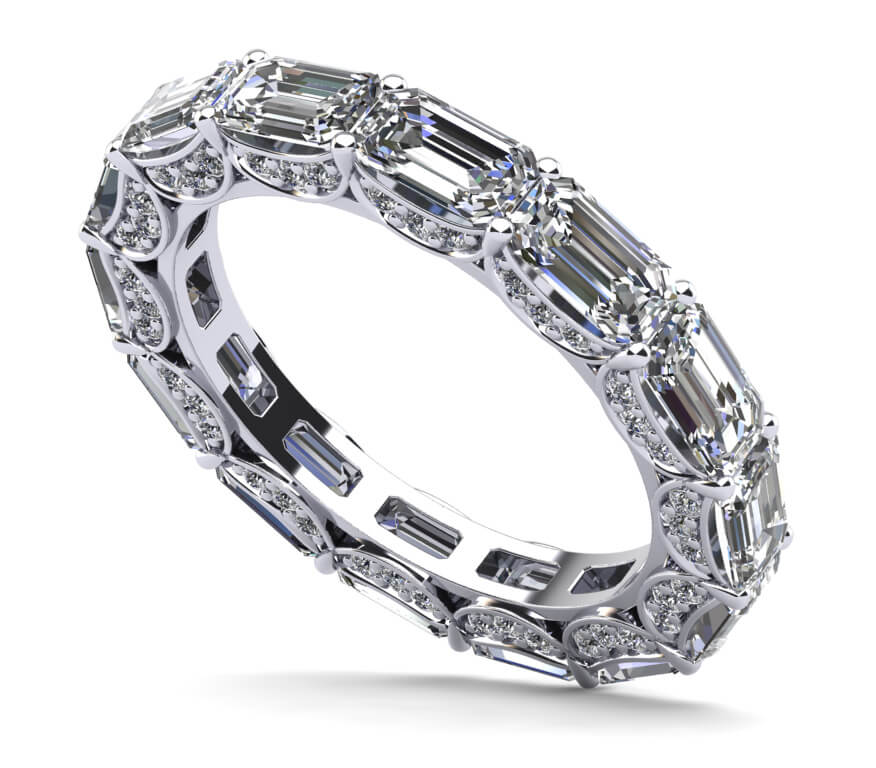 Diamond Eternity Ring With Sash Setting