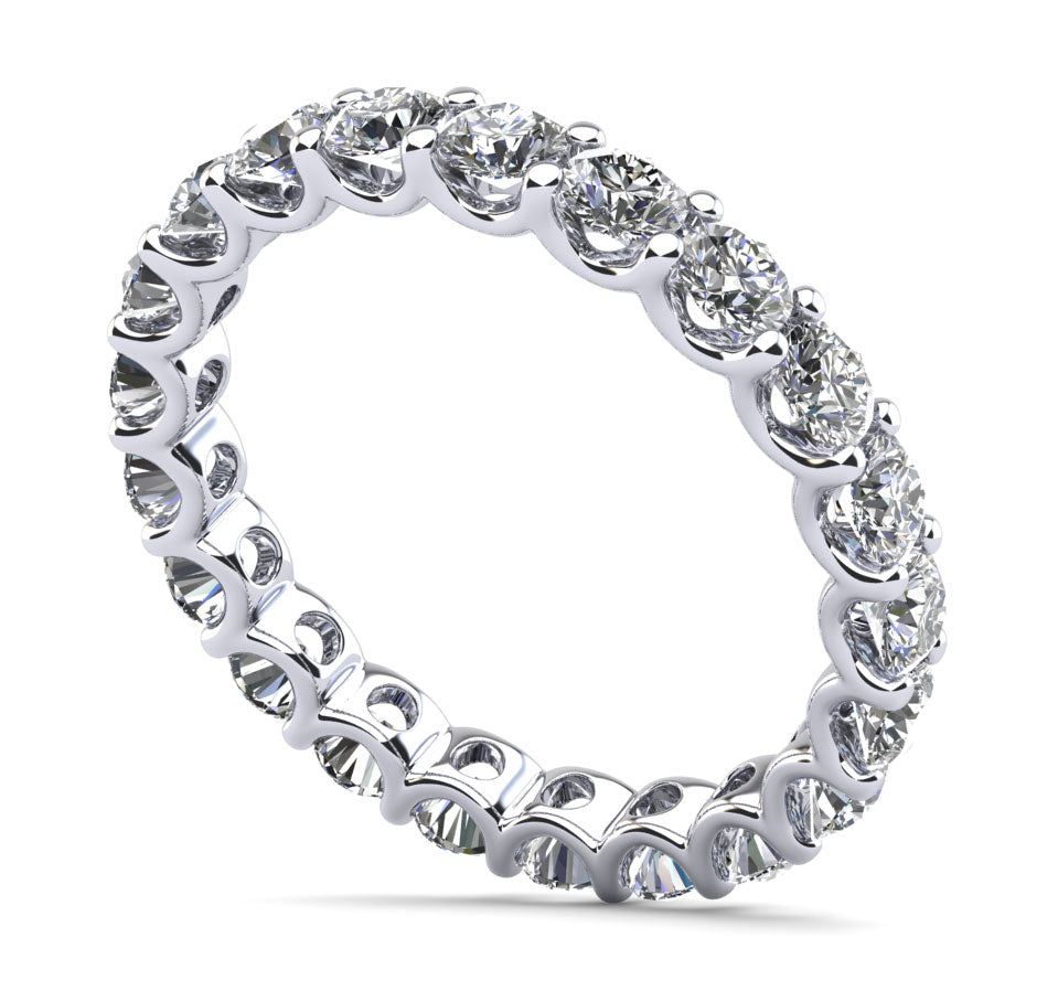 Brilliant U Shape Diamond Eternity Ring