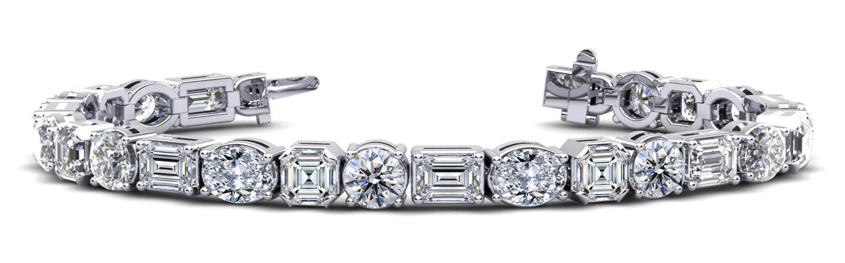 Mixed Shape Radiant Diamond Bracelet