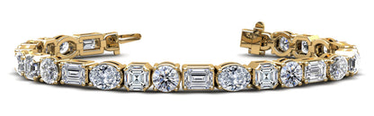 Mixed Shape Radiant Diamond Bracelet