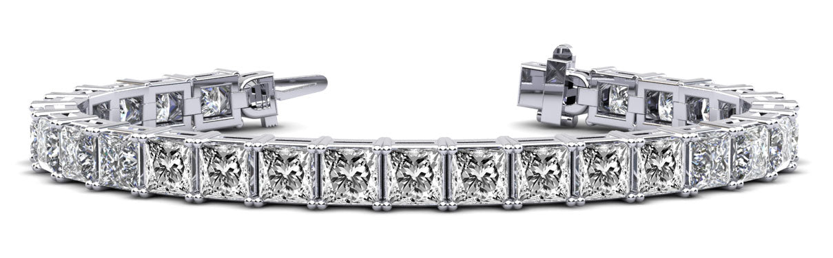 Elegant Princess Cut Tennis Bracelet