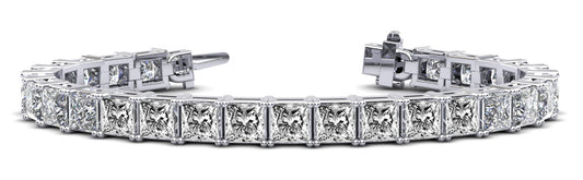 Elegant Princess Cut Tennis Bracelet