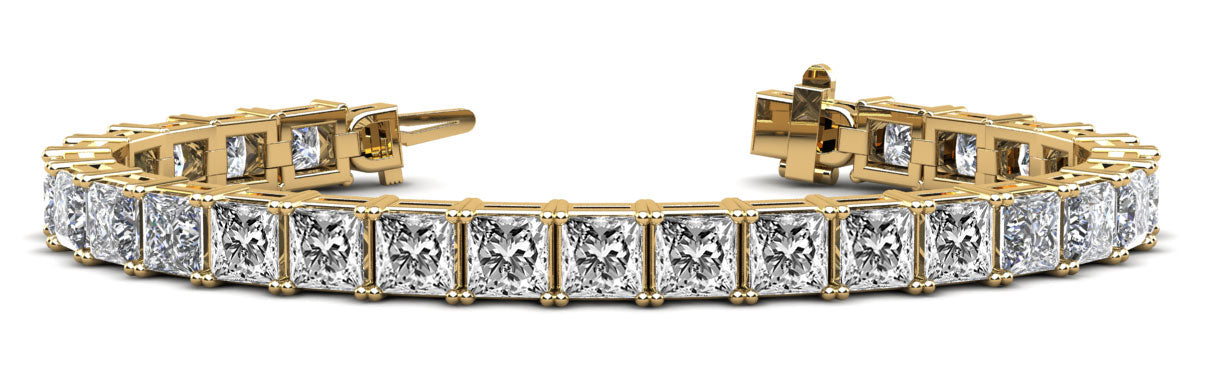 Elegant Princess Cut Tennis Bracelet