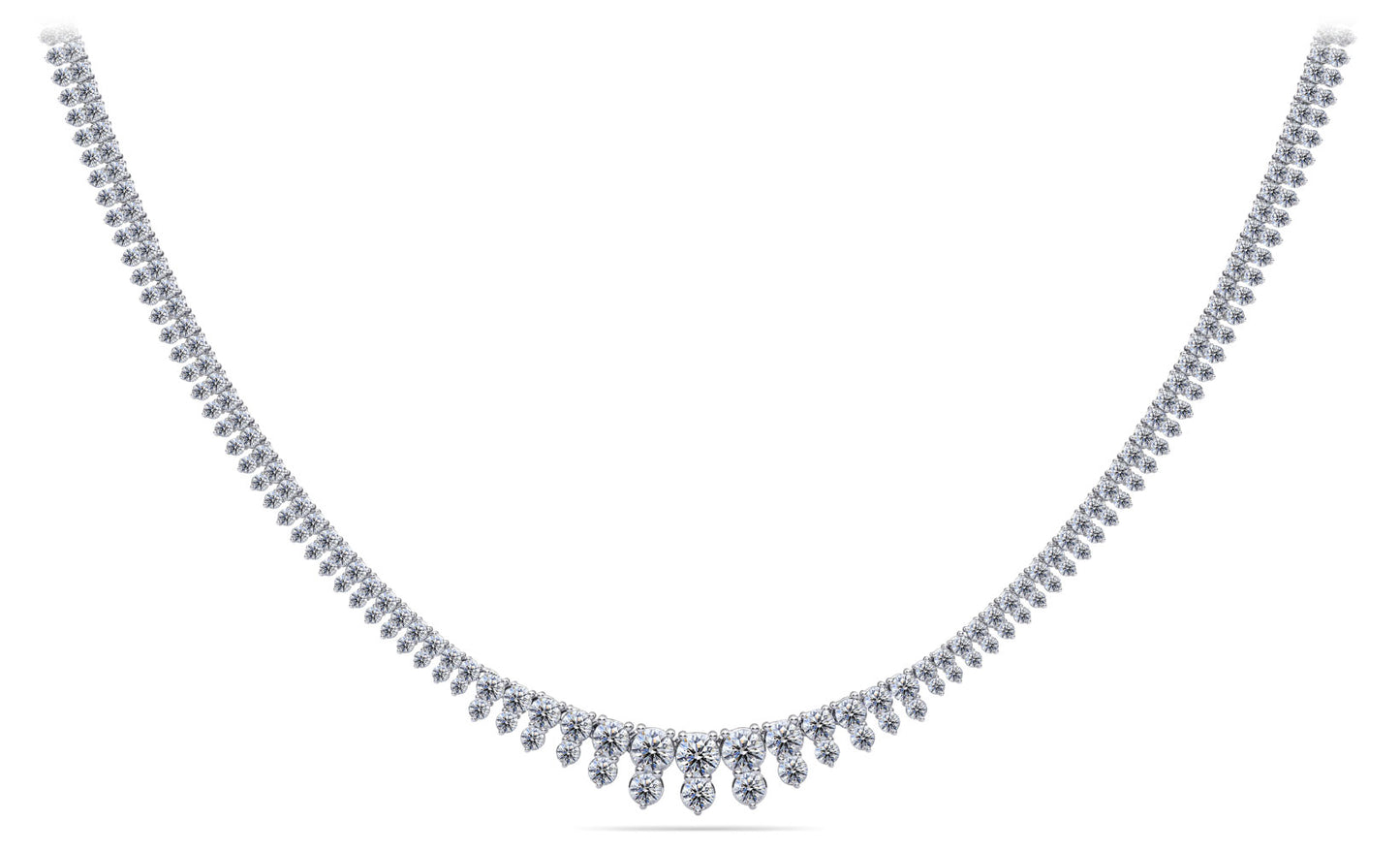 Graduated Brilliant Arrangement Diamond Necklace