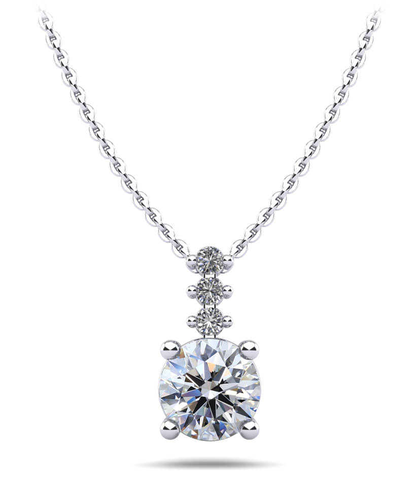 Brilliant Round Drop Diamond Pendant