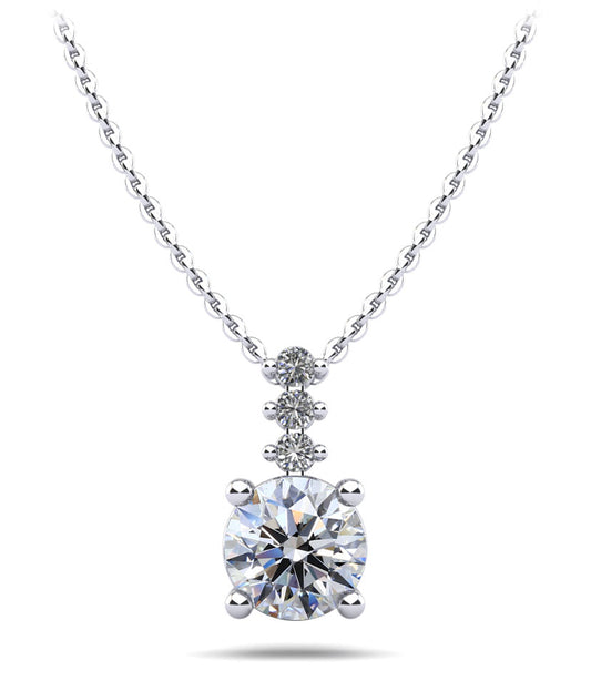 Brilliant Round Drop Diamond Pendant