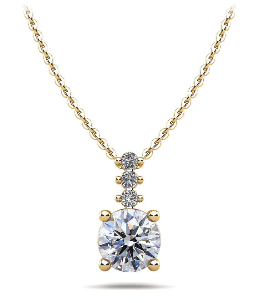 Brilliant Round Drop Diamond Pendant